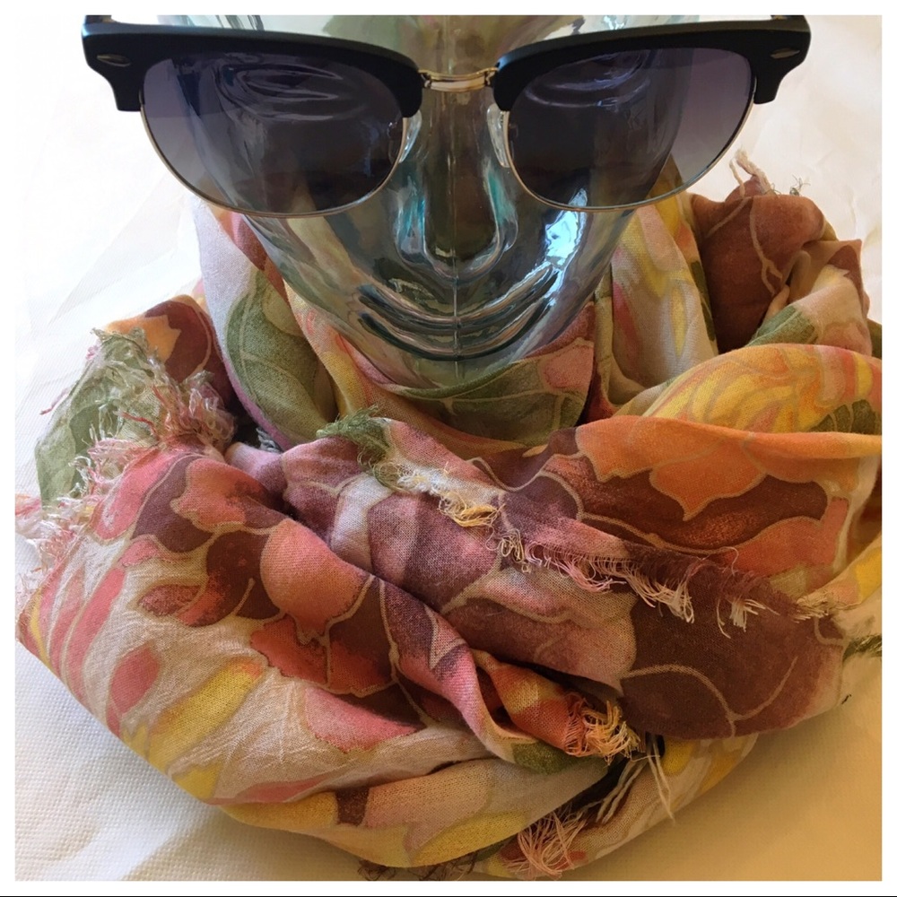 Lightweight Floral Scarf - Picture 2 of 4